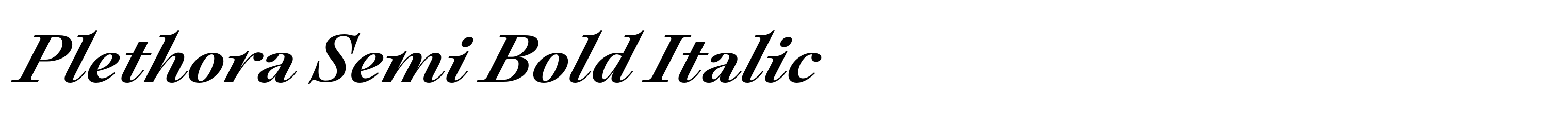 Plethora Semi Bold Italic